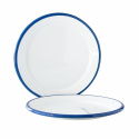 Tallrik 25 cm, White-Blue