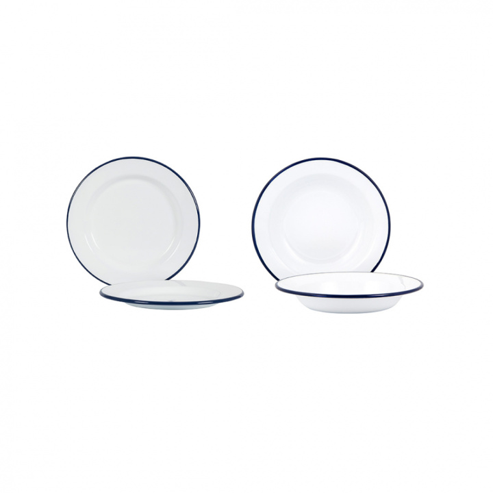 Tallrikspaket - 8 delar - Kockums White i gruppen Utvalda paket hos Kockums Jernverk AB (SET0005)